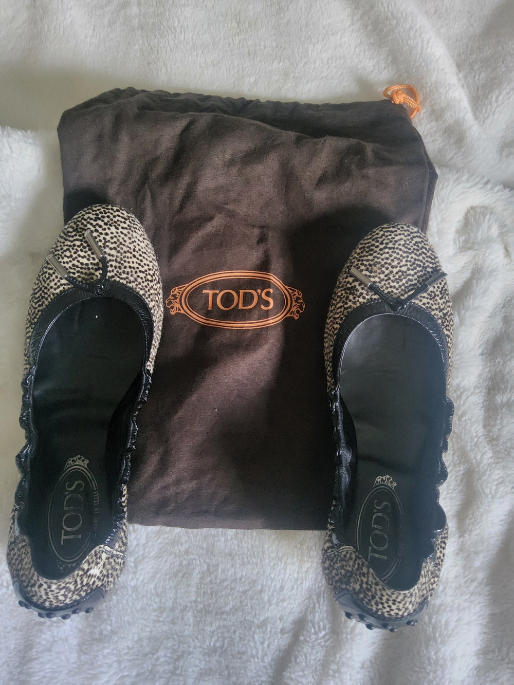 TOD'S Leopard Print Ballet Flats